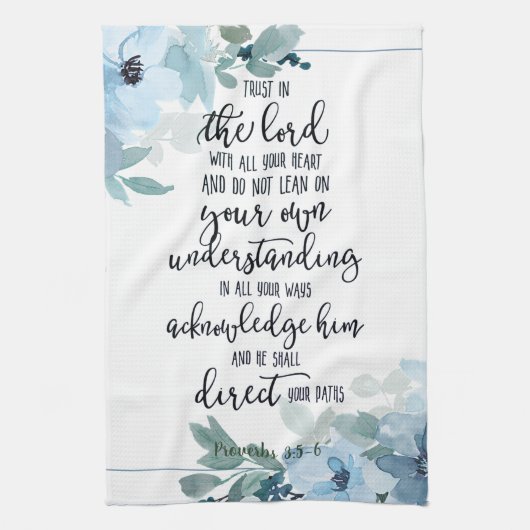 主への信頼フローラ キッチンタオル (縦)