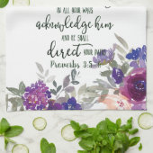 主への信頼フローラ キッチンタオル (折り畳み)