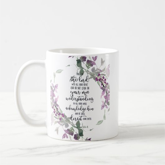 主への信頼フローラ コーヒーマグカップ (左)