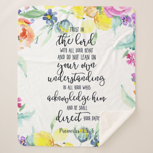 主への信頼フローラ シェルパブランケット (正面)