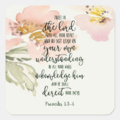 主への信頼フローラ スクエアシール (正面)