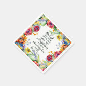 主への信頼フローラ スタンダードカクテルナプキン (角)