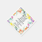 主への信頼フローラ スタンダードカクテルナプキン (角)