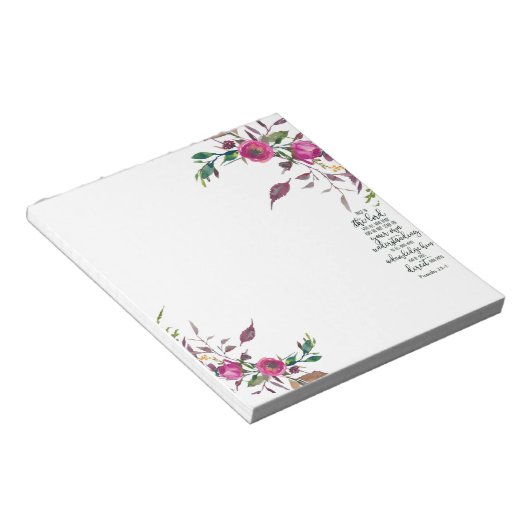 主への信頼フローラ ノートパッド (アングル)