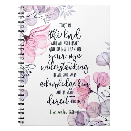 主への信頼フローラ ノートブック (正面)