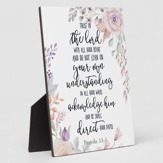 主への信頼フローラ フォトプラーク (側面)