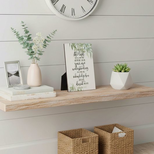 主への信頼フローラ フォトプラーク