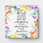 主への信頼フローラ フォトプラーク (正面)