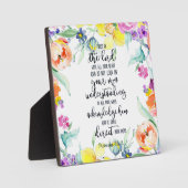 主への信頼フローラ フォトプラーク (正面)