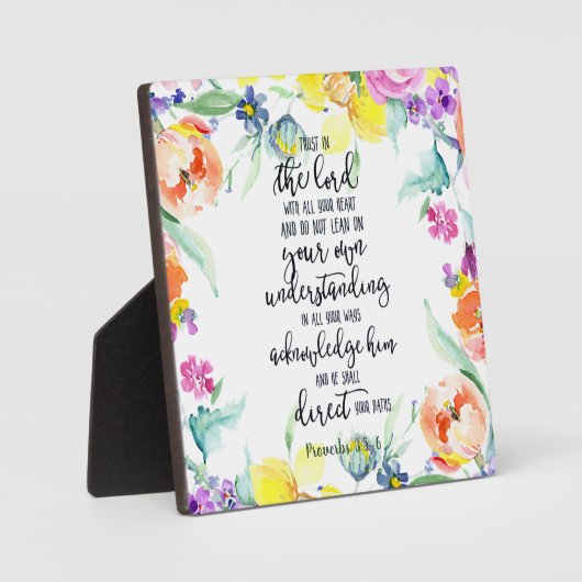 主への信頼フローラ フォトプラーク (正面)