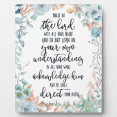 主への信頼フローラ フォトプラーク (正面)