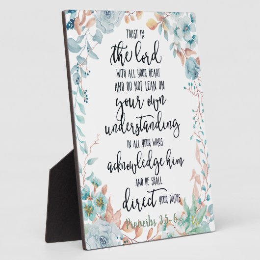 主への信頼フローラ フォトプラーク (側面)