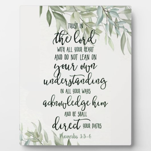 主への信頼フローラ フォトプラーク (正面)