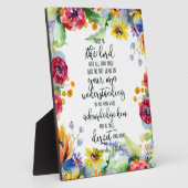 主への信頼フローラ フォトプラーク (側面)