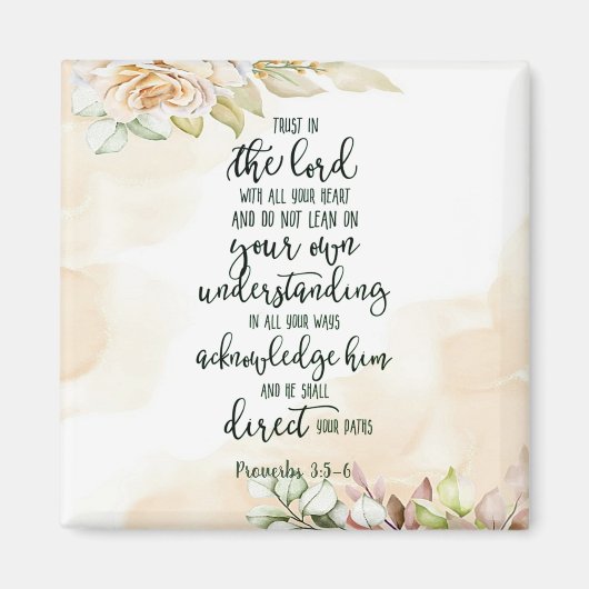 主への信頼フローラ マグネット (正面)