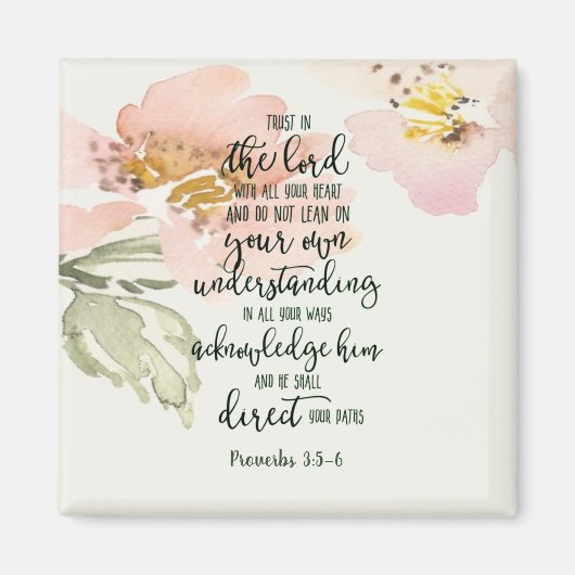 主への信頼フローラ マグネット (正面)