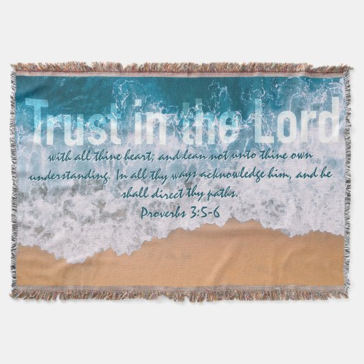 主への信頼3海波 スローブランケット (正面)