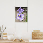 主への信頼3:5紫の虹彩フローラ ポスター (キッチン)