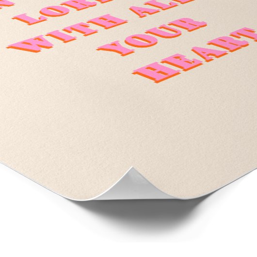 主への信頼3:5-6聖書の聖句引用文 ポスター (角)