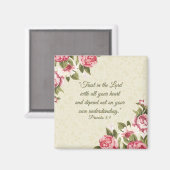 「主への信頼」詩篇聖なる書物、 経典 マグネット (正面/裏面)