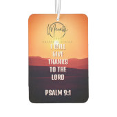 主への感謝の気持ちを表す空気。 カーエアーフレッシュナー (裏面)