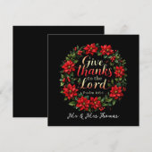 主への感謝を捧げよう 感謝と信仰を抱きしめて 招待状 (正面/裏面)