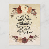 主への感謝を捧げる聖書の一節 感謝祭 ポストカード (正面)