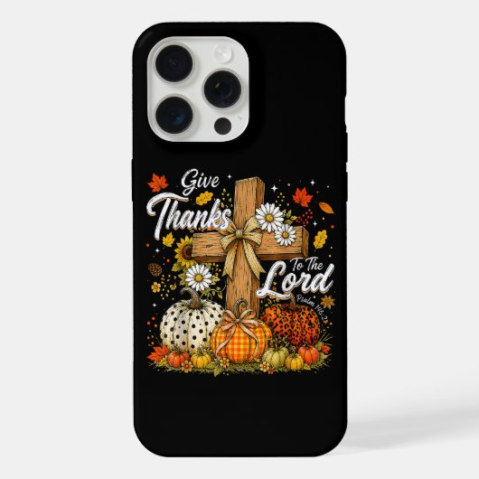 主への感謝 秋の落ちる季節 iPhoneケース (裏面)