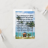 主への祈りの言葉の神フラットグリーティングカード カード (正面/裏面インサイチュ)