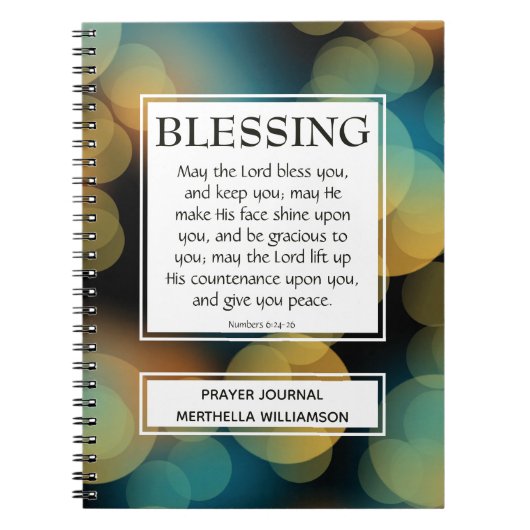 主よよ賛美6:24-26祈りの言葉 ノートブック (正面)