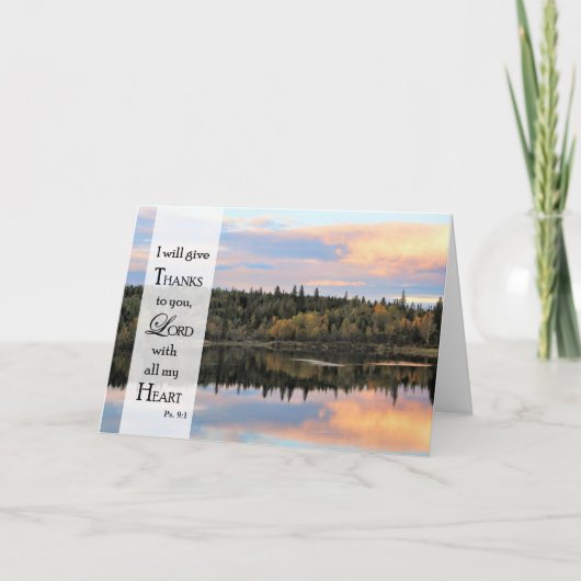 主よ与え感謝していに行く – 空白のカード サンキューカード (正面)