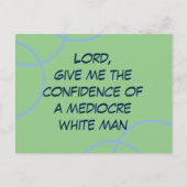 主よ与え、私の自信は平凡な白い男 ポストカード (正面)