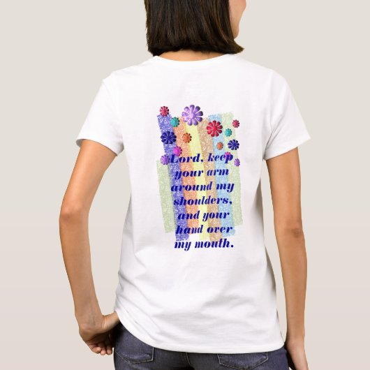 主よ保腕 Tシャツ (裏面)