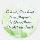 主よ威厳のあるあなたの名は ラウンドシール (正面)