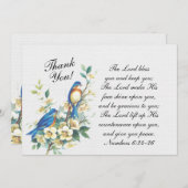 主よ感動的よ賛美よ、ナンバーズ6:24-26 サンキューカード (正面/裏面)