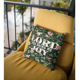 主よ私に喜びのフローラ・クリスチャン クッション