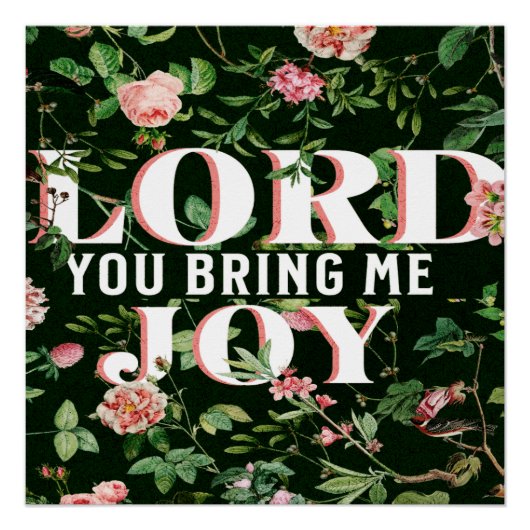 主よ私に喜びのフローラ・クリスチャン ポスター (正面)