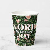 主よ私に喜びのフローラ・クリスチャン 紙コップ (正面)