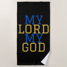 主よ聖書的 ビーチタオル