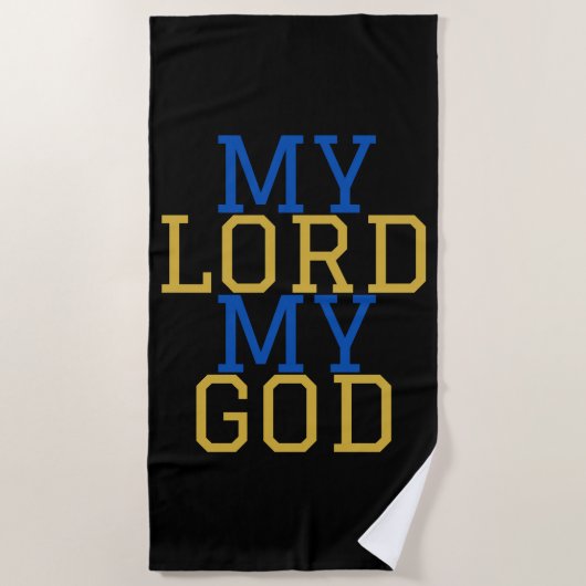 主よ聖書的 ビーチタオル (正面)