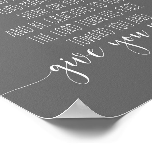 主よ賛美とあなた保は数の6:24-26 ポスター (角)