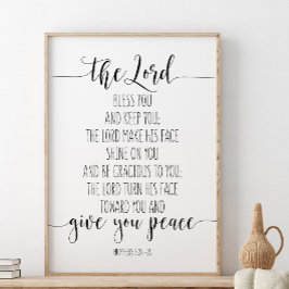 主よ賛美とあなた保は数の6:24-26 ポスター