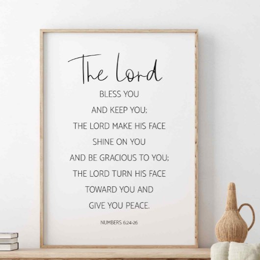 主よ賛美とあなた保は数の6:24-26 ポスター