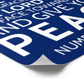 主よ賛美とあなた保は数の6:24-26 ポスター (角)