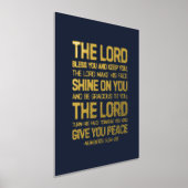 主よ賛美とあなた保は数の6:24-26 箔ポスター (レイダウン)