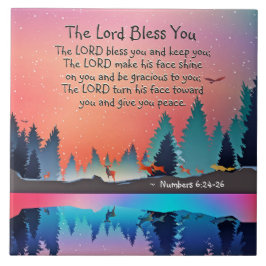 主よ賛美よ数6:24-26冬の湖 タイル