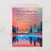 主よ賛美よ数6:24-26冬の湖 ポストカード (正面/裏面)