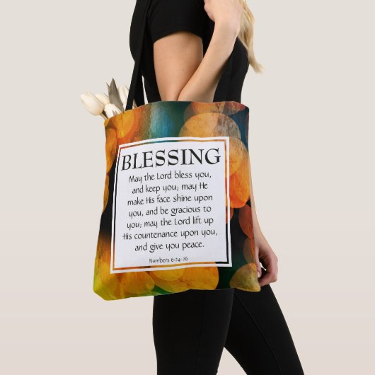 主よ賛美よ数6:24-26 トートバッグ (クローズアップ)