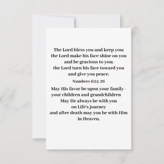 主よ賛美よ祈りの言葉 サンキューカード (裏面)