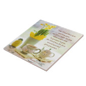 主よ賛美よ聖句お茶パーティー水仙 タイル (側面)